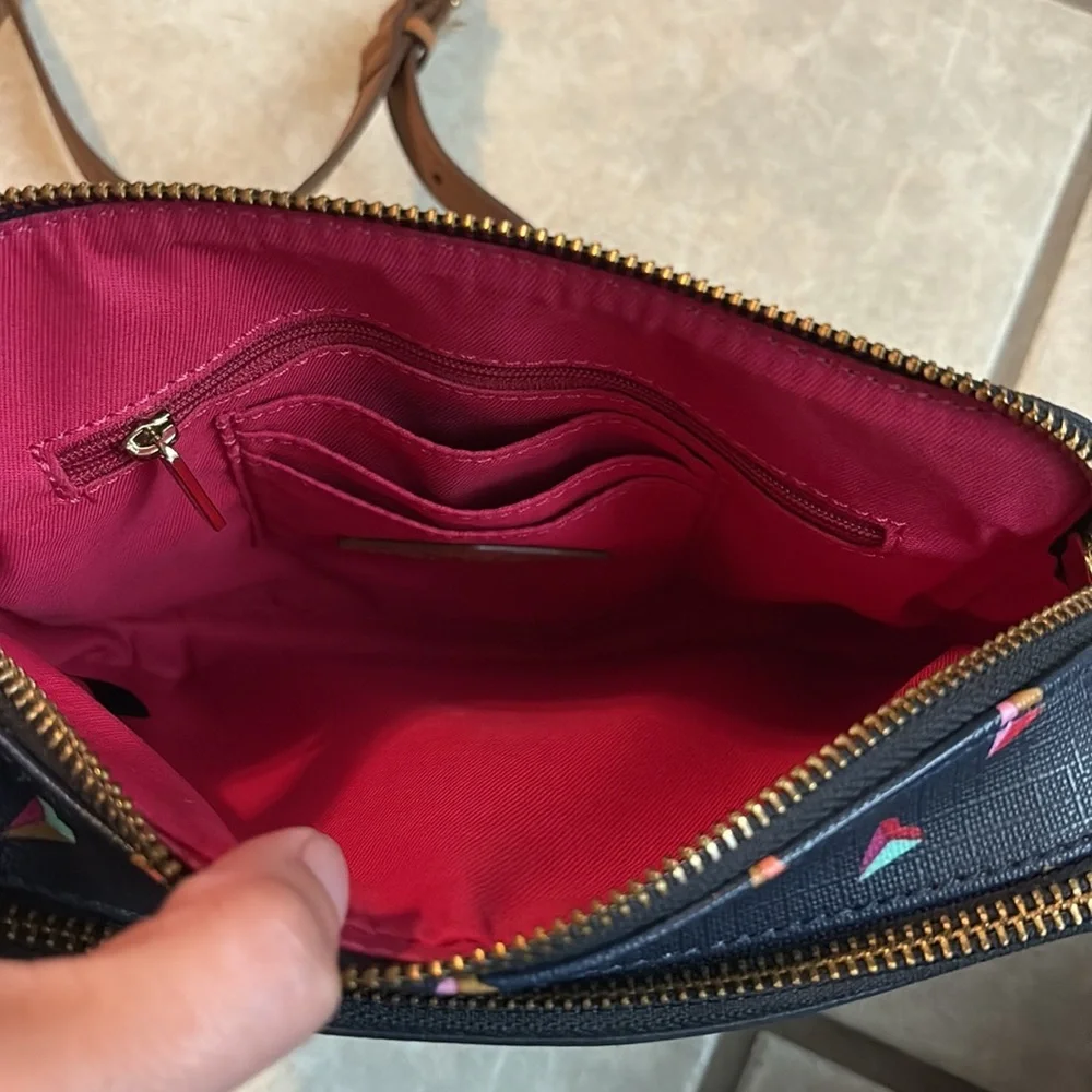 Navy Fossil crossbody purse